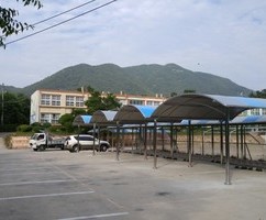 주차장 및 이동통로 차양(아치형)-순천낙안중학교